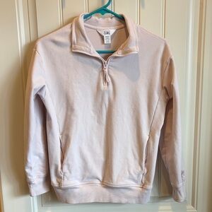 Athleta Kids Light Pink Quarter-Zip Sweatshirt